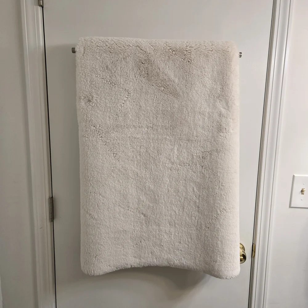 Faux Fur Rectangle Rug, Ivory